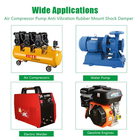 Heavy Duty Rubber Vibration Isolator Mounts 40x30mm Shock Absorbing Studs For HVAC Machinery Industrial Equipment Noise Reduction And Quiet Operation Easy Installation For Compressors Engines And Water Pumps on air compressors