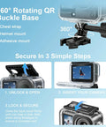 Osmo Action 6 Bombproof Waterproof Underwater Housing Case 60M Depth Rated with 360° rotating QR buckle base.