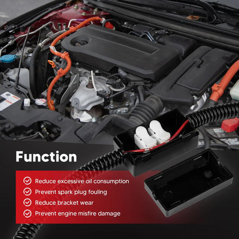 Honda VCM Muzzler Harness Disable Kit Replacement For 3.5L V6 Engines shown installed in vehicle engine bay.