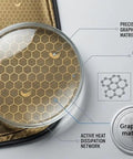 Close-up of graphene-infused layer showing precision-forged matrix in Heavy Duty Foldable Windshield Sun Shade For Chevrolet Spark And Spark Ev 2013 To 2022.