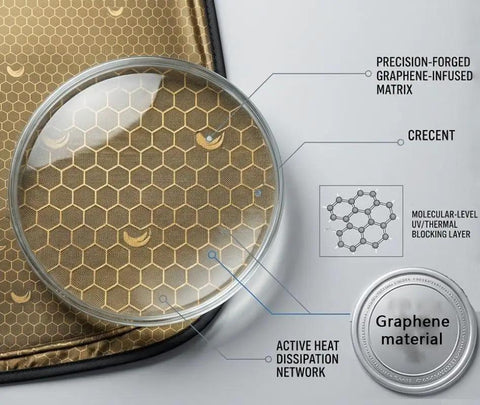 Close-up of graphene-infused layer showing precision-forged matrix in Heavy Duty Foldable Windshield Sun Shade For Chevrolet Spark And Spark Ev 2013 To 2022.