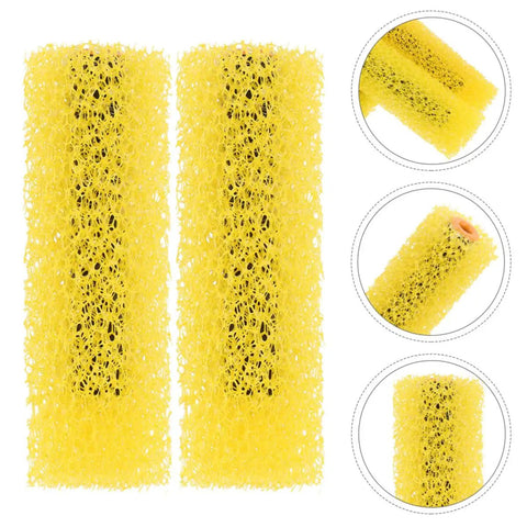 Pro Level Texture Sponge Paint Rollers Deliver A Knockout Exterior Finish Adapts Smoothly To Rough Walls Hassle Free Coating Grab The Yellow 40 Piece Set Today, showing two yellow sponge rollers.
