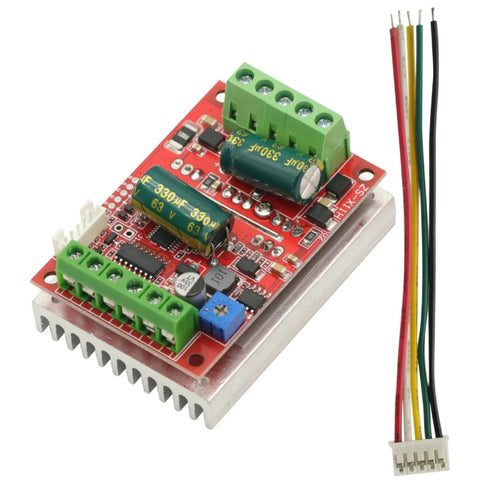 6-60V 400W 3 Phase Hall Effect BLDC Motor Controller Board Plug And Play PWM PLC Driver Module with connector cables