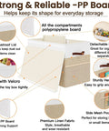 Hella Spacious Game Changer Large Toy Storage Box With Lid And Dividers Foldable Organizer For Stuffed Animals Building Blocks Keeps Playroom Looking Fresh Durable PP Construction Real Talk Quality, showing dustproof lid and sturdy handle.
