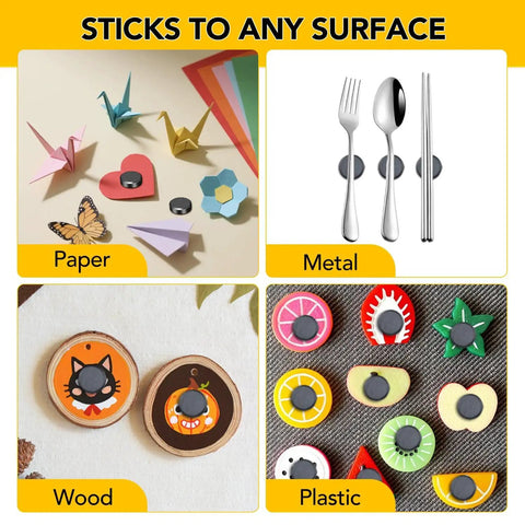 Heavy Duty Circle Disc Magnets With Killer Grip And Smooth Ceramic Core Including Hella Thick Double Sided Tape For Fridge Dry Erase Boards And Home Craft Projects A Total Game Changer for various surfaces.