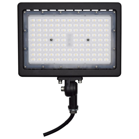 Beefy Outdoor LED Flood Light 90W 11.5 Inch 5000K Daylight Bronze Finish 150 Degree Beam Wet Location DLC Premium Certified cULus Safety