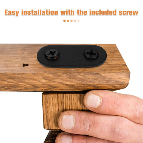 12 Sets Black Stainless Steel Flat Mending Brackets With Screws For Cabinets And Furniture Repair Smooth Burr Free Surface