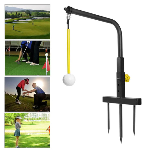 Golf Swing Trainer Adjustable Height Alignment Stand For Golfers Men Practice Like A Pro In Yard Garden Outdoor Training Aid