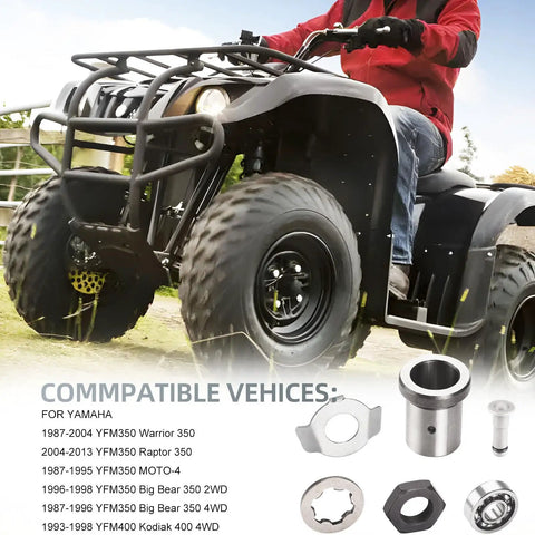 Knock Out Slipping Gears With This Bulletproof Clutch Repair Kit Packing Heavy Duty Spacers Plates Bearings Washers And Nuts Delivering Hella Smooth Shifting For Yamaha Warrior Raptor Moto Four And Big Bear 350 Atv on an ATV in action.