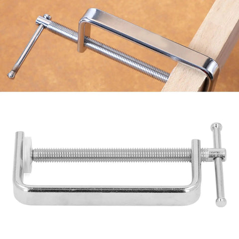 Heavy Duty C Clamp With Steel Construction For Wood And Plastic Projects, Even Pressure Distribution, Anti Slip Pad, 4 Inch Clamping Capacity