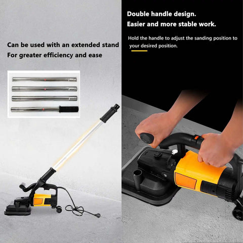 Beast Mode 4 Head Concrete Grinder And Surface Planer Kit With Industrial Diamond Wheels 3800W Torque Generator with double handle design.