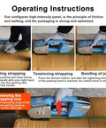 Operating instructions for Automatic Strapping Machine For Quick One-Handed Packing, handheld banding tool with gloves