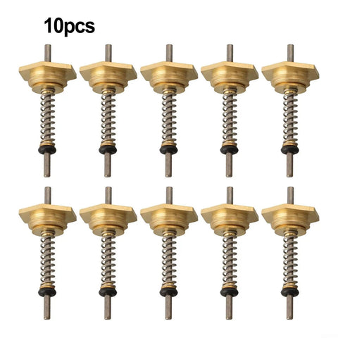 OEM Quality Standard Real Deal Copper Thimble Valve Linkage Pins for Gas Water Heaters and Boilers 12mm Ten Piece Kit displayed in a row.