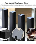 Matte Black Glass Railing System With Durable Stainless Steel Balustrade And Glass Panels For Indoor And Outdoor Use showing sturdy 304 stainless steel posts.