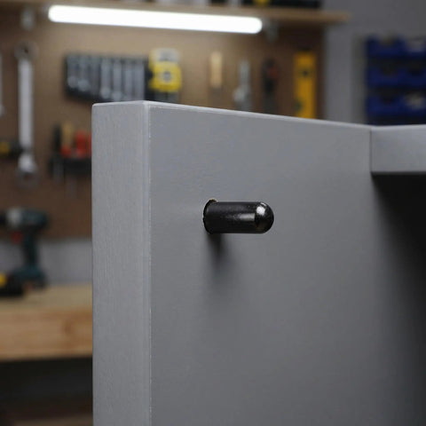 24 Pack Shelf Pins For Cabinets And Wardrobes, 1/4 Inch Carbon Steel Dowel Pins With Rubber Covers on grey wardrobe