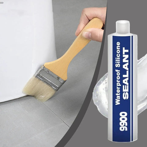 Tough As Nails Heavy Duty Waterproof Sealant Polymer Bonding Adhesive Multi Material Caulk With High Viscosity Formula applied with a brush.