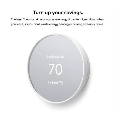 Nest Thermostat with Wifi Programmable Temperature Control Energy Star Certified easy setup smart home ready snow finish