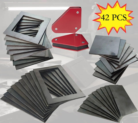 Beginner Welding Practice Kit With Magnets And Coupons, 42 Piece Set Featuring 11 Gauge Mild Steel Plates and magnets