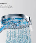 Raindance Select E120 Low Flow Hand Shower With 2.0 GPM And Three Spray Modes Rain Massage Calm Soak Chrome Finish For A Lux Spa Vibe Shower Experience with AirPower technology.