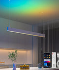 Kitchen with Ultra Thin Five To Six Inch Smart WiFi Recessed LED Disk Lights RGBWW Color Changing Dimmable Four Pack, remote control