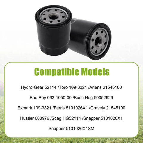 Two Pack Oil Filter Replacement For Transmission And Hydraulic Systems Fits A Wide Range Of Lawn Tractors, iron construction