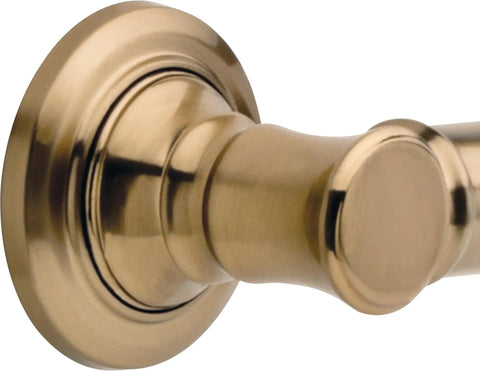 Close-up of Traditional 36 Inch Shower Grab Bar 450 Lb Capacity ADA Compliant Champagne Bronze Wall Mounted Safety Handle detail