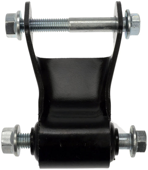 Rearward Leaf Spring Shackle Replacement For Select Chevy And GMC Models, Drop-In Direct Fit Suspension Part, black powder-coated steel