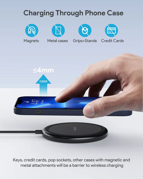 Two Pack 15W Fast Wireless Charger Pad For iPhone 17 Pro Max 17 Pro 17 16 15 14 13 12 And Samsung Galaxy S24 Ultra S23 Ultra S22 S21