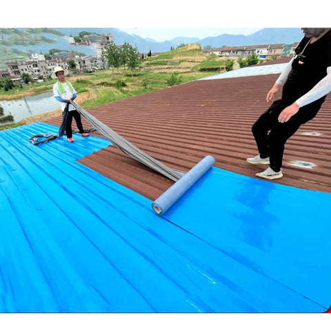 Heavy Duty Self Adhesive Roofing Tape For Asphalt Shingles Repair And Shed Patching With Waterproof Aluminum Foil being applied on a roof.