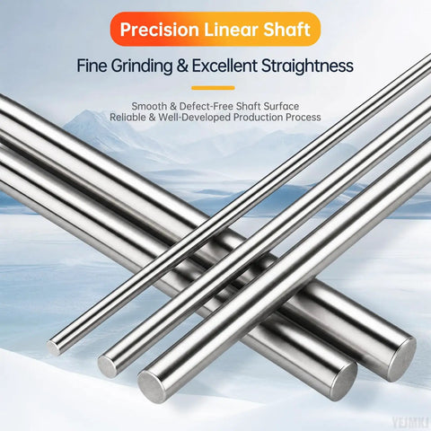 Get The Smooth Sailing Motion With These 2Pc 12Mm X 250Mm Linear Rods Made Of Premium C45 Steel For Perfect Guide Rail Sliding And Rock Solid Stability.