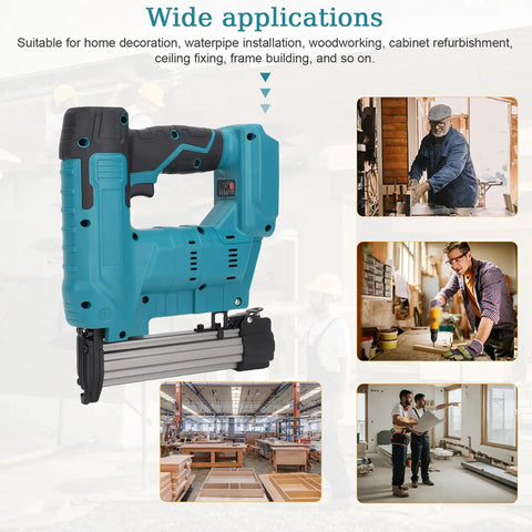 No Sweat 20V Cordless Brad Nailer And Crown Stapler Combo with ergonomic design, ideal for upholstery and carpentry projects.