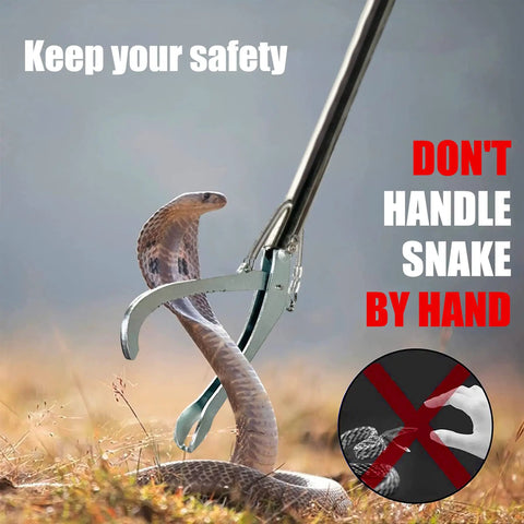 60 Inch Extra Long Snake Tongs Heavy Duty Grabber With Locking Wide Jaw No Slip Grip Handle For Safe Distance Snake Handling Reptile Catcher Tool Pro Grade Lightweight Design Weighs About A Pound And A Half