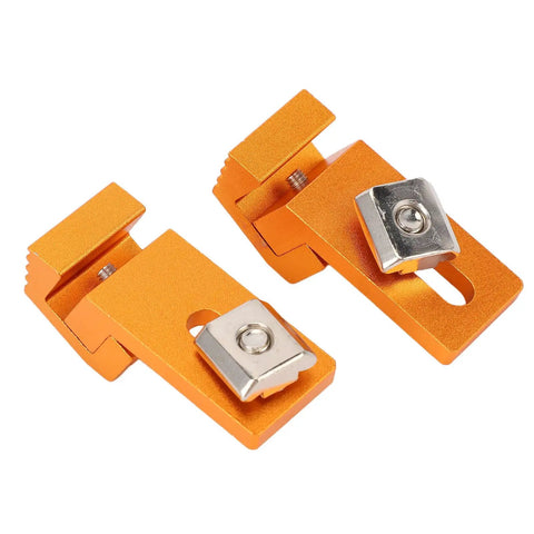 Two Pack Aluminum Tiger Claw Clamps For 3018 Pro CNC Machine, Low Profile Side Clamp T Track Clamping Fixture With Serrated Grip