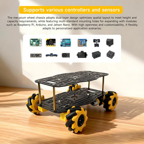 mecanum wheel robotics kit with four-wheel chassis for STEM