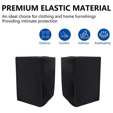 Heavy Duty Dust Cover For 8-Inch Studio Monitors Pro Grade Gear Shield with premium elastic material, two pack.