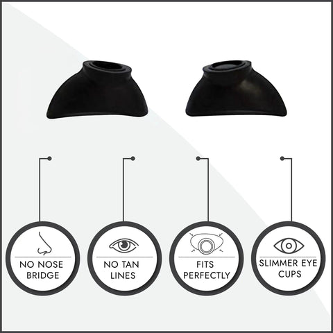 No Fuss Strapless Uv Shield Glasses Fda Compliant For Tanning Beds And Red Light Routines with hydrophilic black eye cups