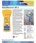 MT6 Pro Deep Scan Metal Detector Handheld Locator for Ferrous and Nonferrous Metals yellow with user manual displayed