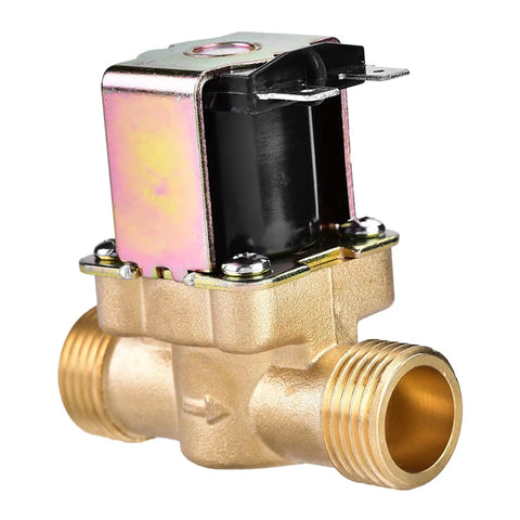 Solid Brass 24 Volt Dc Solenoid Valve For Predictable Water Pressure Setup That Absorbs Pressure Spikes Like A Boss In A Standard 1/2 Inch Port For Easy Hook Ups And Reliable Performance, showcasing valve construction.
