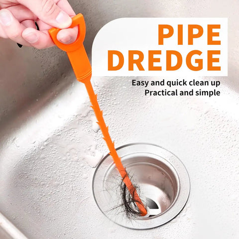 Four Pack Flexible Drain Snake For Stubborn Pipe Clogs And Hair Buildup In Kitchen Sinks Bathrooms And Showers Features Nifty Barbed Wand cleaning hair in sink.