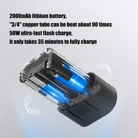 2000mAh lithium battery for Professional Grade Electric Pipe Bender For Soft Copper And Aluminum Hydraulic Tool Kit, quick charge.