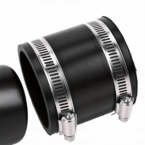 Heavy Duty 4 To 2.5 Inch Magnetic Dust Collection Coupler With 8 Mighty Magnets And Rubber Gasket, showcasing strong magnetic attachment and fitting.