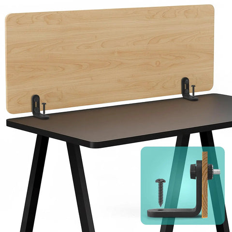 Badass Solid Iron L Shelf Brackets 4 Pack Heavy Duty Angle Mount Supports 60 Lbs Each Sandblasted Matte Industrial Wall Bracket Kit securing wood back to black tabletop.