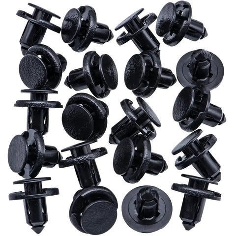 Tesla 20 Piece 8mm Bumper Cover Undertray Push Type Retainer Clips for Model 3 Model Y Model X Model S Black Nylon Durable Fasteners