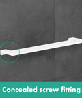Modern Double Towel Bar In Matte Black For Wall Mount 25 Inch Wide Durable Towel Holder with concealed screw fitting