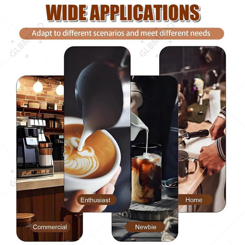 Wide applications of No Sweat Electric Coffee Tamper 58mm Smooth Auto 1 To 3 Cycles With Adjustable 5 To 30 Kg Pressure Built Tough Commercial Espresso Tool For Quick Shots White Flat Stand in commercial, enthusiast, home, and newbie settings.