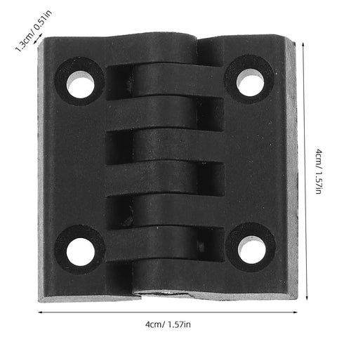 Black Plastic Cabinet Door Hinges 1.57 Inch Screw Mount, lift-off hinge for control panels and distribution boxes.