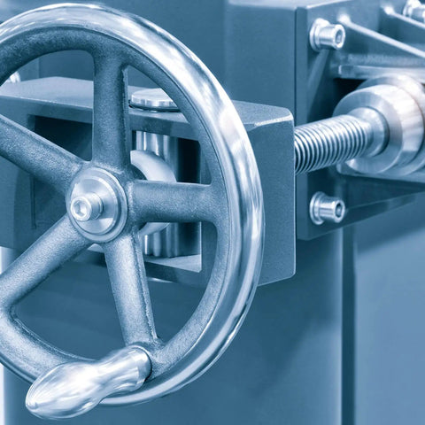 Close-up of machinery with fully threaded rod M20 x 250mm with 2.5mm thread pitch in 304 stainless steel right hand threaded bar