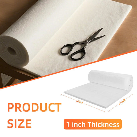 White ceramic fiber blanket insulation roll; 16x48 inch, 1 in thick for wood stoves and chimneys