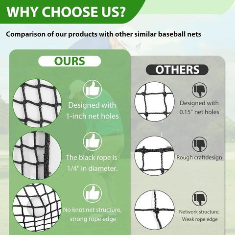 Comparison of Heavy Duty Golf Practice Net Built Tough For Backyard Baseball Hockey Soccer And More with other nets