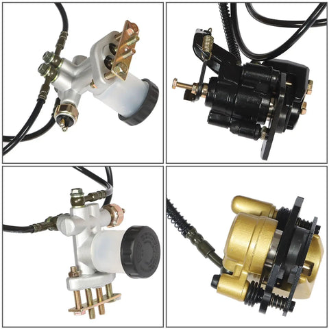 Replacement 150cc Go Kart Brake Kit Complete Set For Kandi Hammerhead TrailMaster And Other 150cc Karts Including Master Cylinder Hose Caliper Pad Easy Install